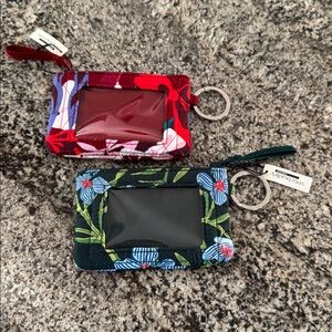 Vera Bradley Zip ID Case Lot of 2